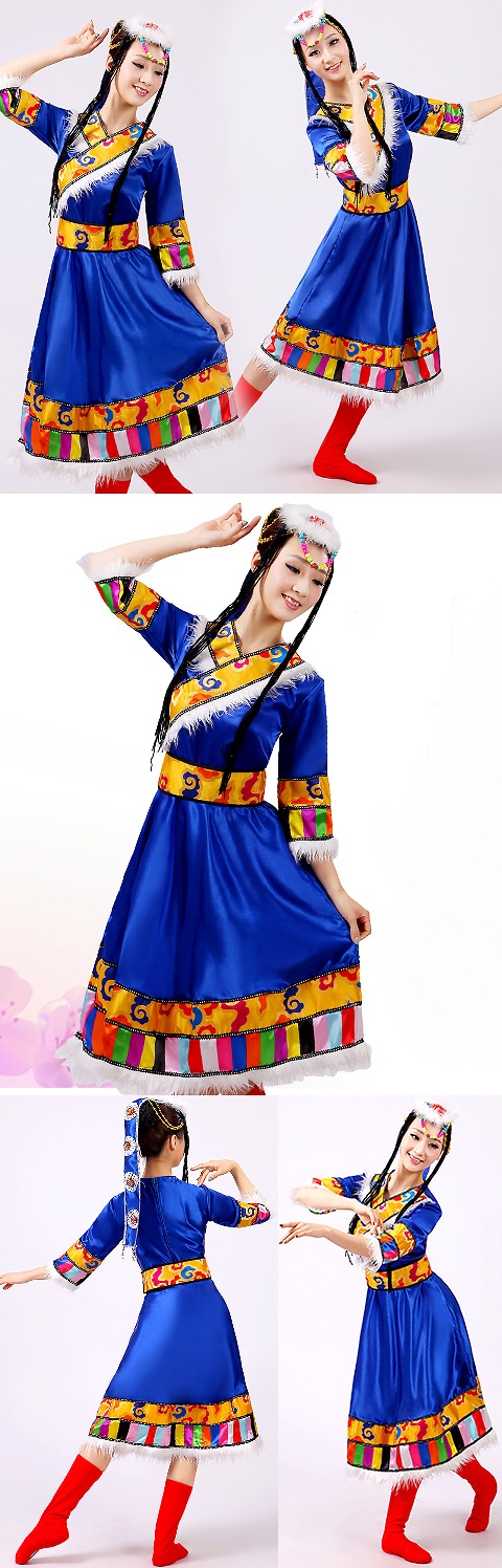 Chinese Ethnic Dancing Costume - Zang Zu (Tibetan)